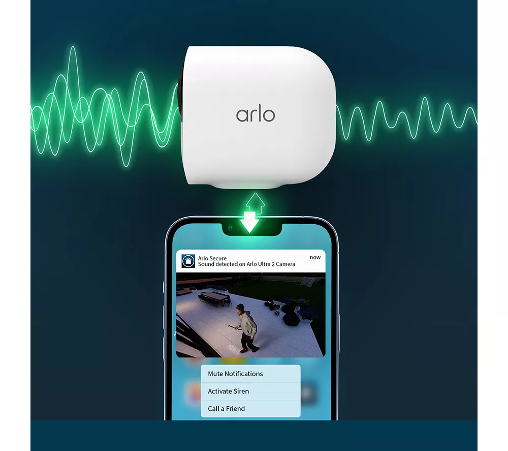 ARLO Ultra 2 4K Ultra HD WiFi Security Camera System - 4 Cameras Black