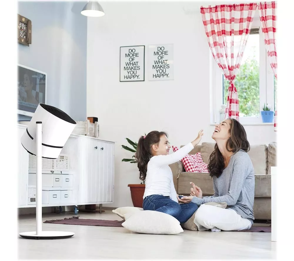 BONECO Air Shower F220 Clean & Cool 9 Pedestal Fan - White & Black - Image 4