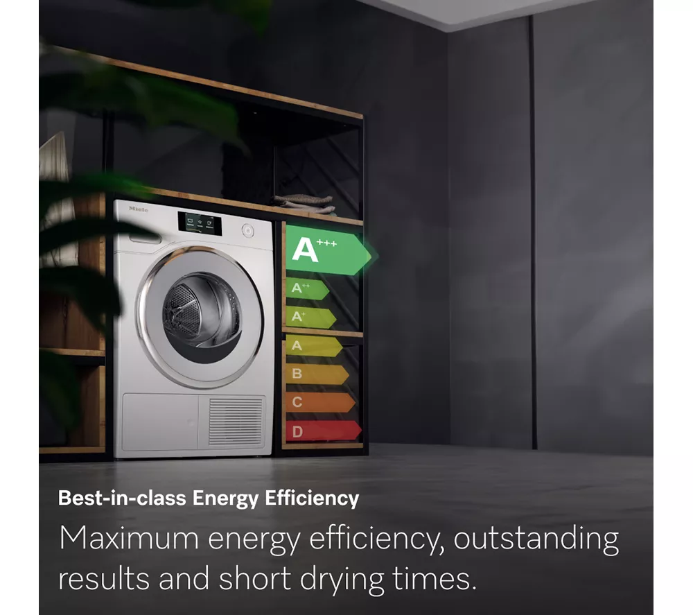MIELE EcoSpeed TWL780WP WiFi-enabled 9 kg Heat Pump Tumble Dryer - White