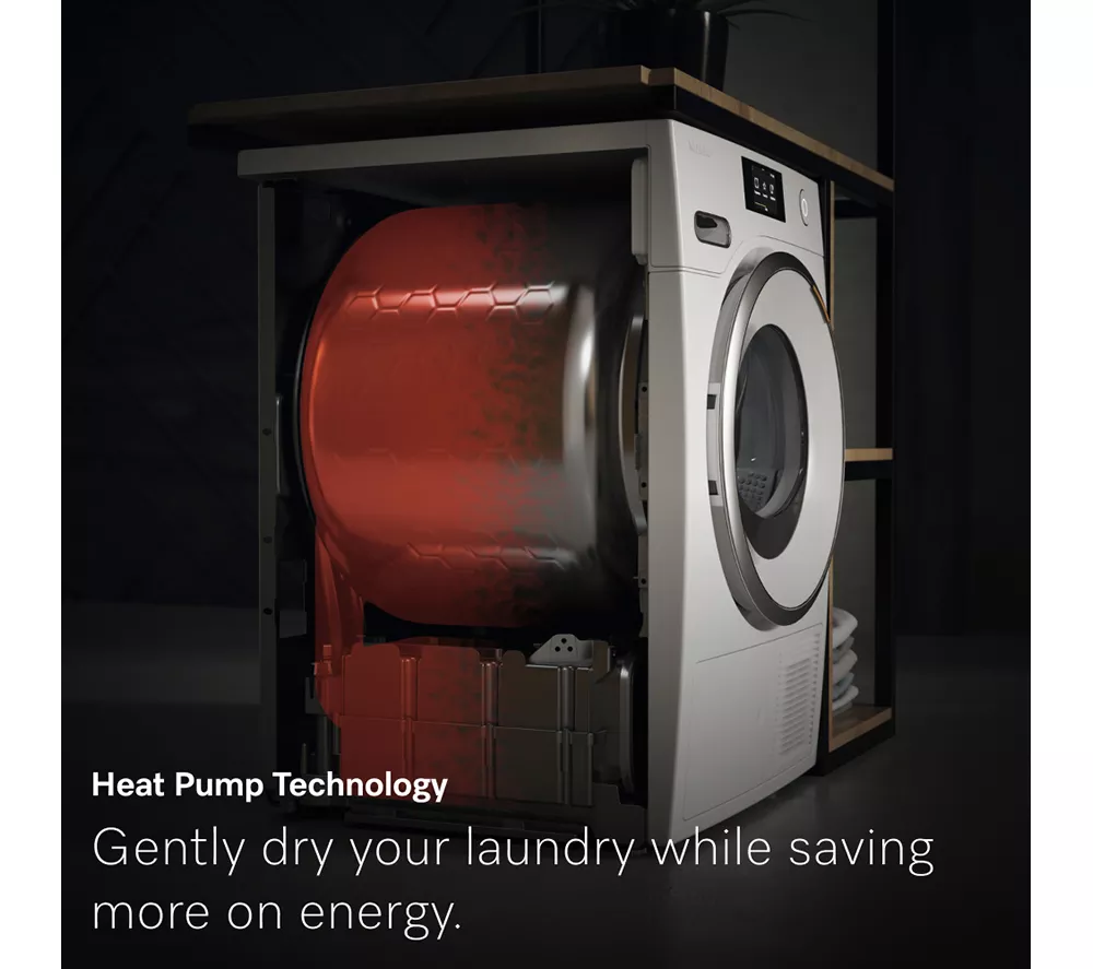MIELE EcoSpeed TWL780WP WiFi-enabled 9 kg Heat Pump Tumble Dryer - White