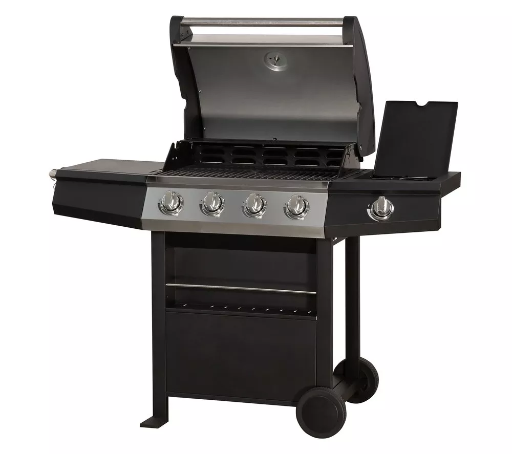 ZANUSSI ZGBBQ4B01-C 4 Burner Grill Gas BBQ - Black - Image 4
