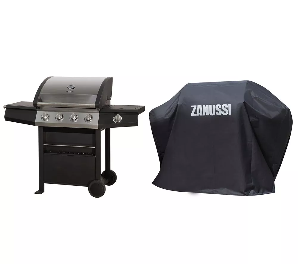 ZANUSSI ZGBBQ4B01-C 4 Burner Grill Gas BBQ - Black - Image 5