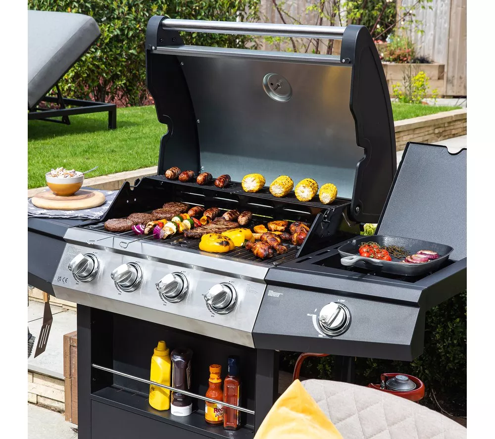 ZANUSSI ZGBBQ4B01-C 4 Burner Grill Gas BBQ - Black - Image 9