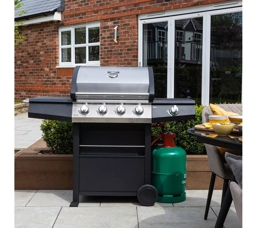 ZANUSSI ZGBBQ4B01-C 4 Burner Grill Gas BBQ - Black - Image 11