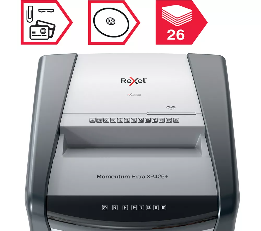 REXEL Momentum Extra XP426+ Cross Cut Paper Shredder