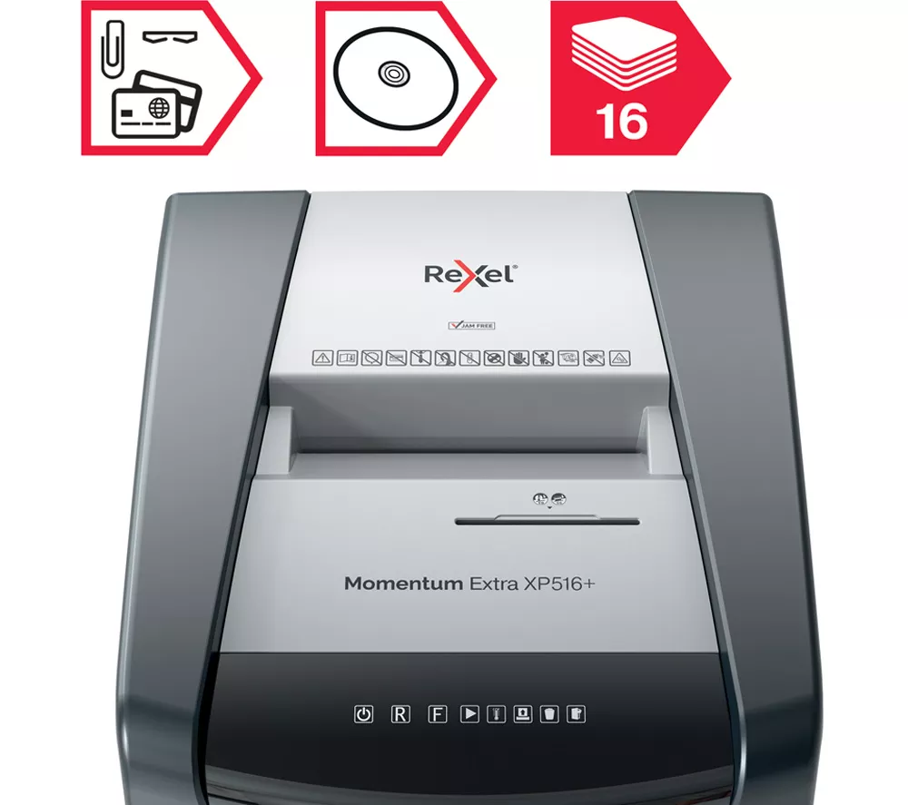 REXEL Momentum Extra XP516+ Micro Cut Paper Shredder