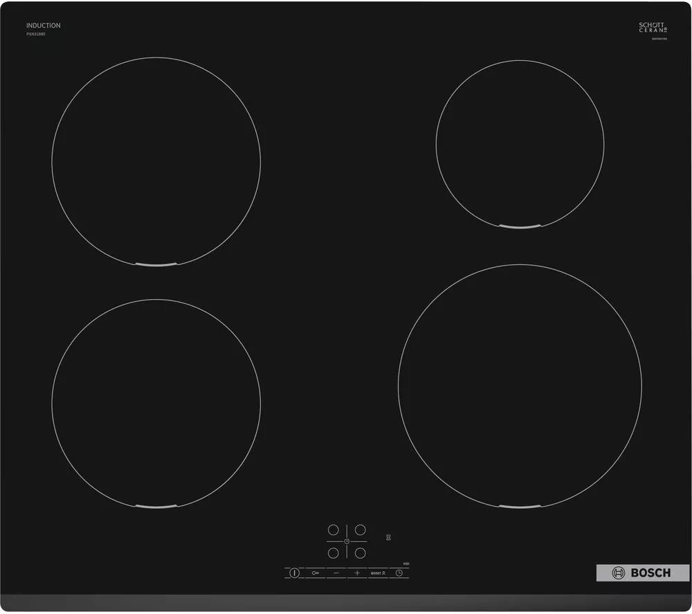 BOSCH Series 4 PIE631BB5E 59 cm Electric Induction Hob - Black