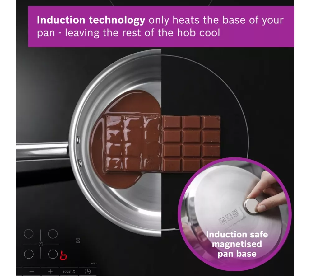 BOSCH Series 4 PIE631BB5E 59 cm Electric Induction Hob - Black