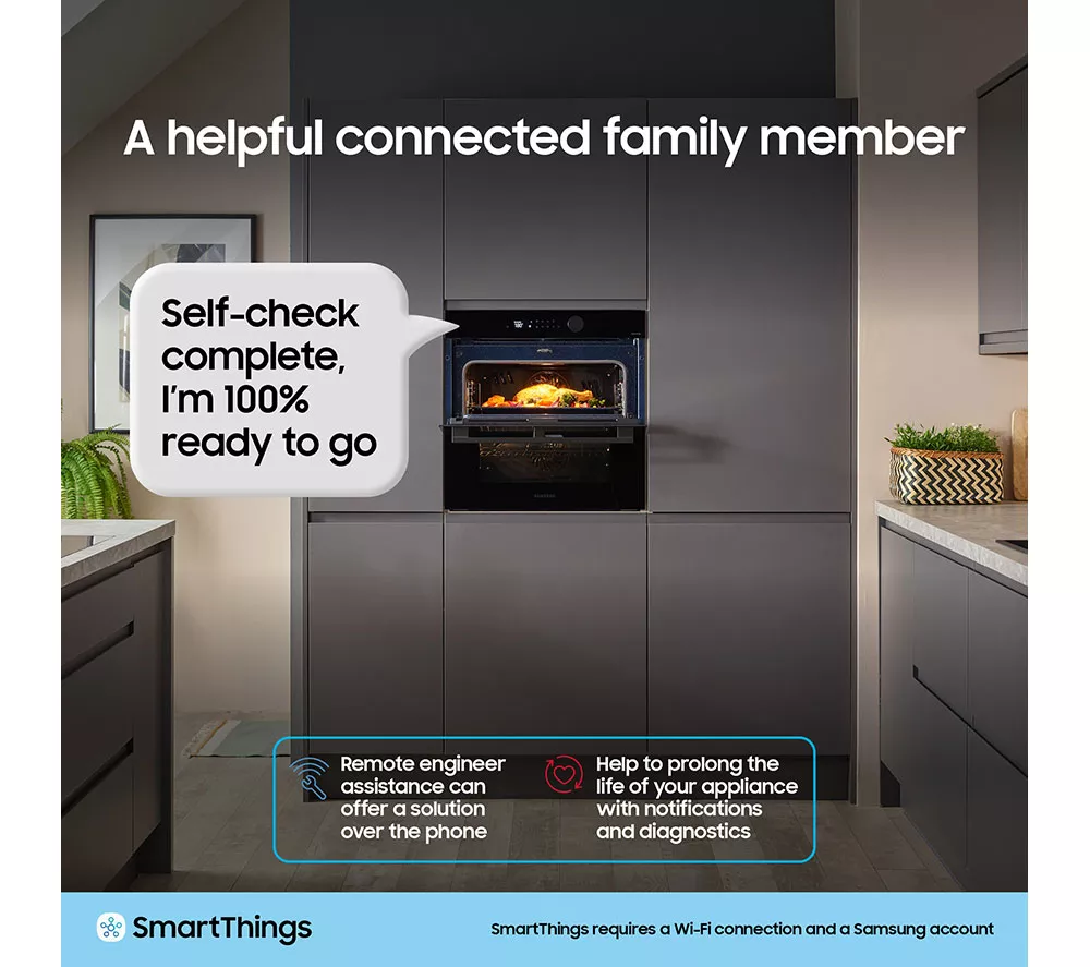 SAMSUNG Bespoke Series 4 NV7B41403AK U4 Electric Smart Oven - Black Glass