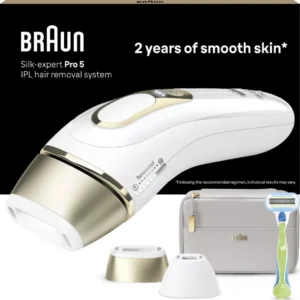BRAUN Silk-expert Pro 5 PL5124 IPL Hair Removal System - White & Gold