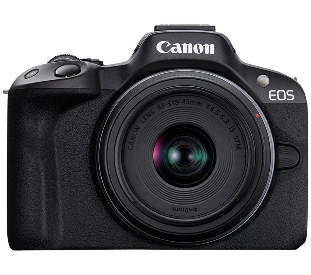 CANON EOS R50 Mirrorless Camera with RF-S 18-45 mm f 4.5-6.3 IS STM Lens