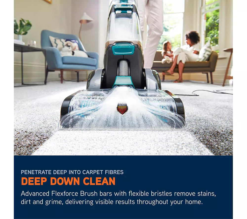 VAX Platinum Smartwash Pet-Design Upright Carpet Cleaner - Charcoal & Teal