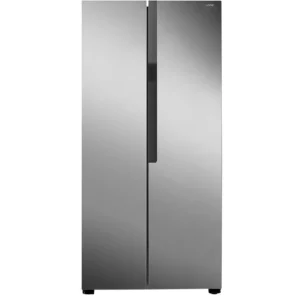 LOGIK LESSBSX23 Slim American-Style Fridge Freezer - Inox