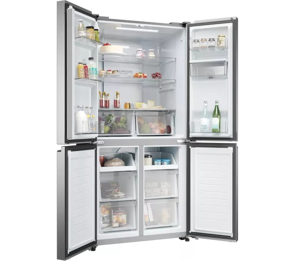 HAIER HCR3818EWMM Fridge Freezer - Platinum Inox - Image 2