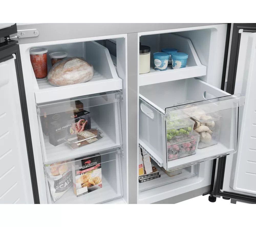 HAIER HCR3818EWMM Fridge Freezer - Platinum Inox - Image 3