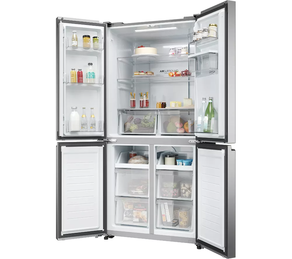 HAIER HCR3818EWMM Fridge Freezer - Platinum Inox - Image 16