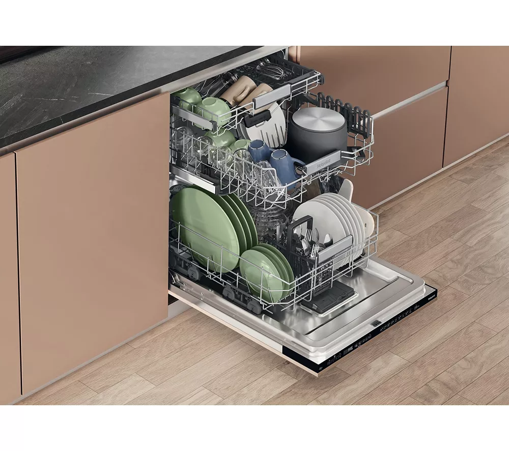 HOTPOINT Hydroforce H8I HP42 L UK Full-size Fully Integrated Dishwasher