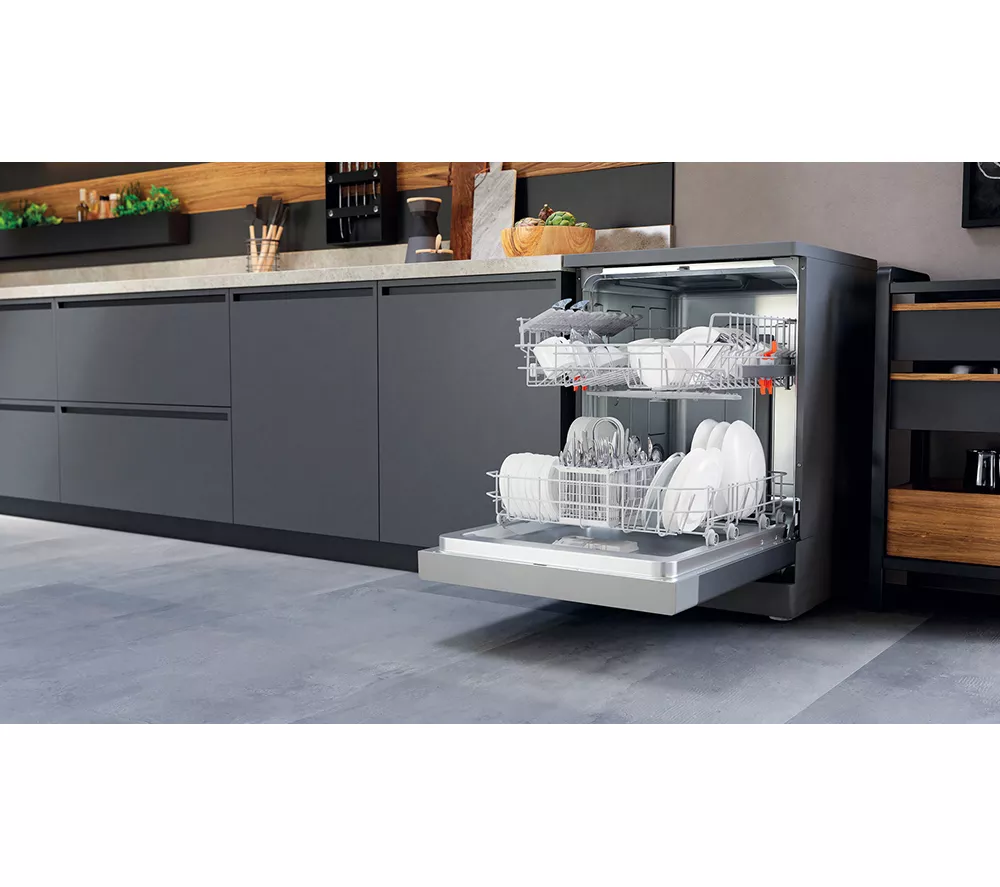 HOTPOINT H2F HL626 X UK Full-size Dishwasher - Inox