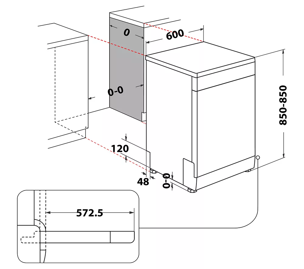 HOTPOINT H2F HL626 X UK Full-size Dishwasher - Inox