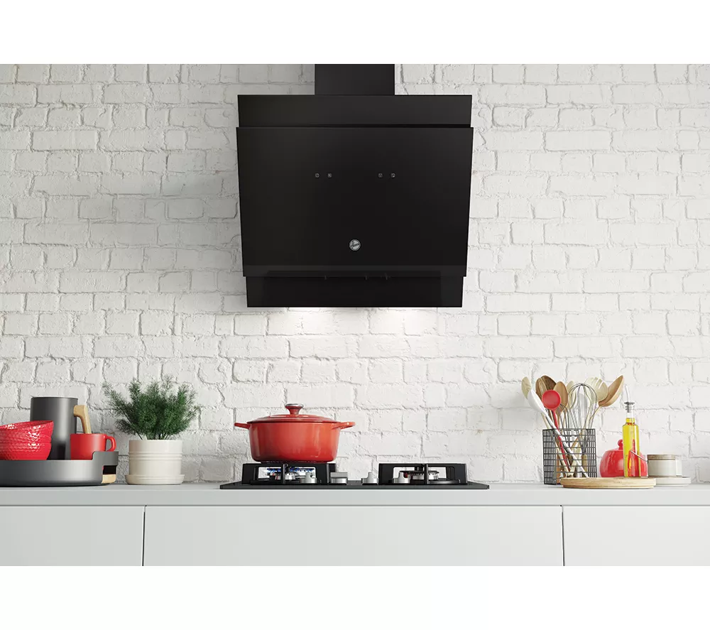 HOOVER HDG6DCK3BWIFI Chimney Smart Cooker Hood - Black - Image 2