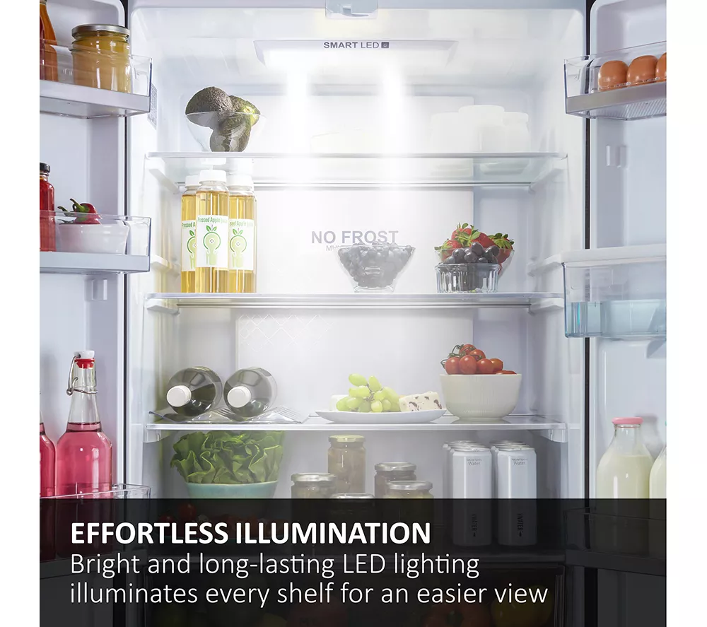 HAIER HTW5618ENMP Fridge Freezer - Platinum Inox
