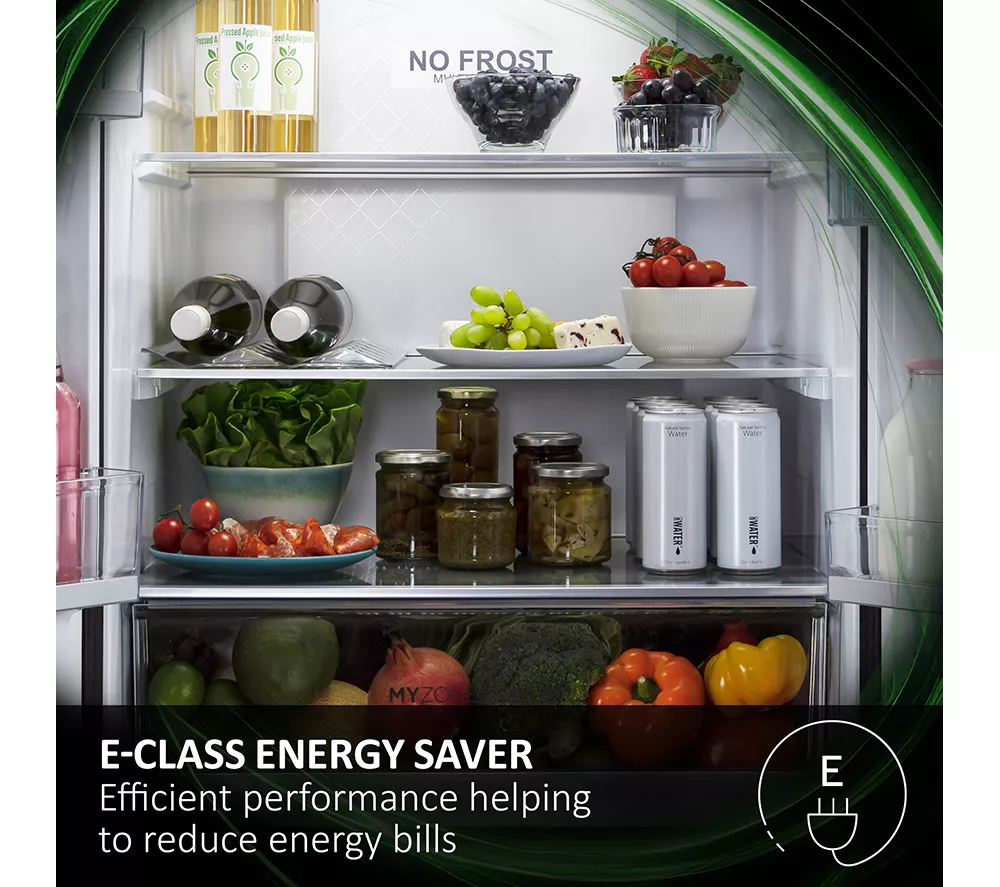 HAIER HTW5618ENMP Fridge Freezer - Platinum Inox