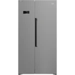BEKO HarvestFresh ASL1442VPS American-Style Fridge Freezer - Stainless Steel