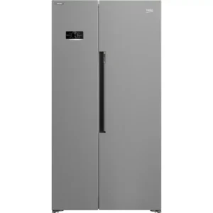 BEKO HarvestFresh ASL1442VPS American-Style Fridge Freezer - Stainless Steel