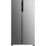 BEKO Frost Free ASL1532PX American-Style Fridge Freezer - Brushed Steel
