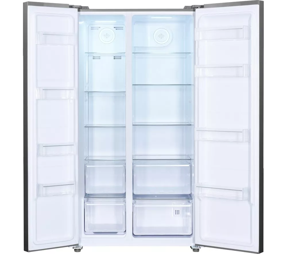 BEKO Frost Free ASL1532PX American-Style Fridge Freezer - Brushed Steel