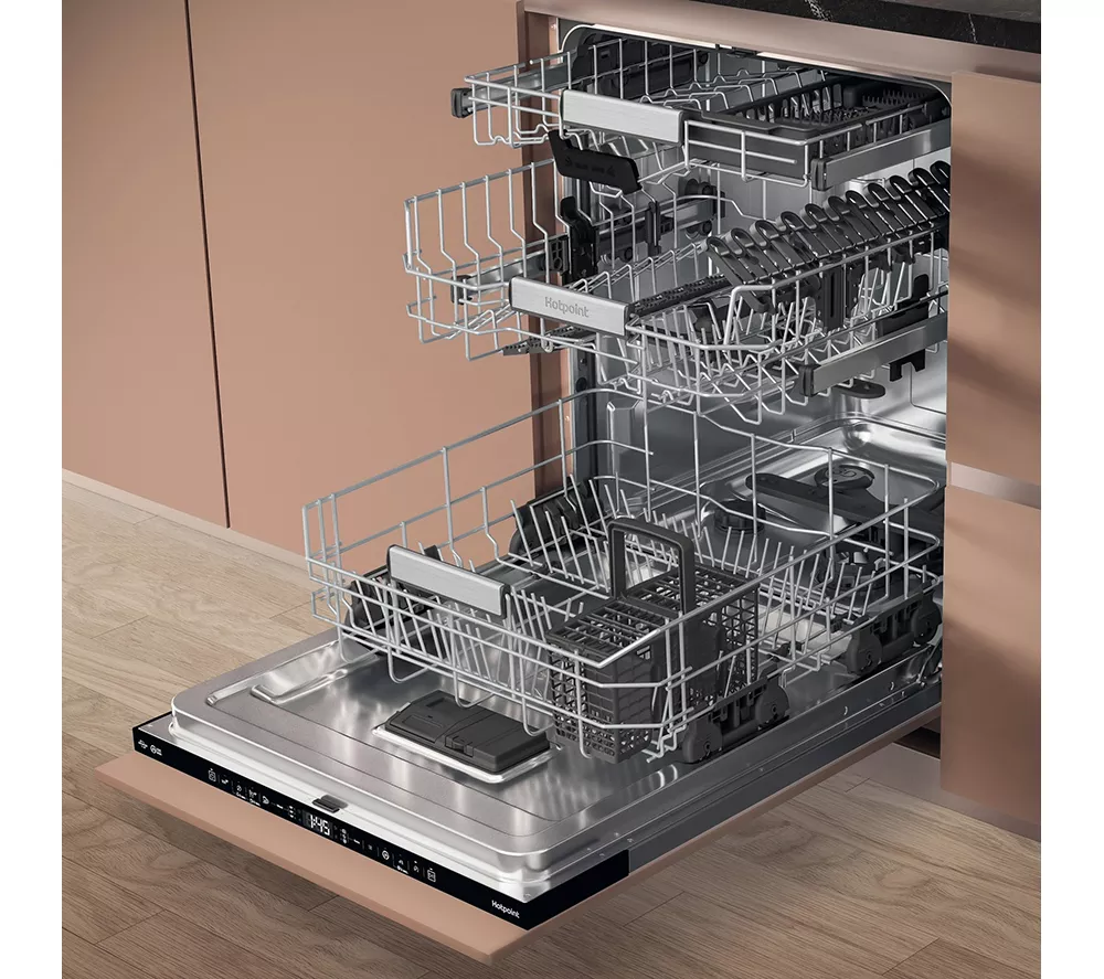 HOTPOINT Hydroforce H8I HT59 LS UK Full-size Fully Integrated Dishwasher