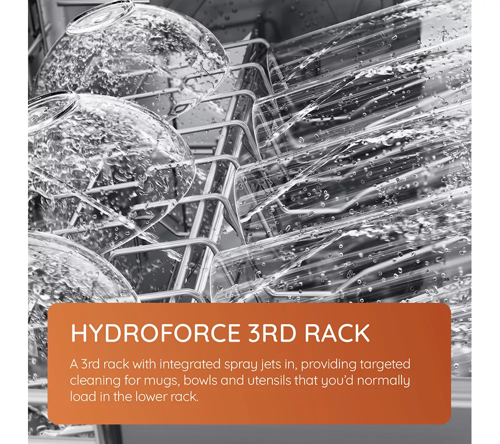 HOTPOINT Hydroforce H8I HT59 LS UK Full-size Fully Integrated Dishwasher