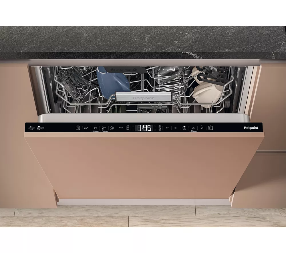 HOTPOINT Hydroforce H8I HT59 LS UK Full-size Fully Integrated Dishwasher