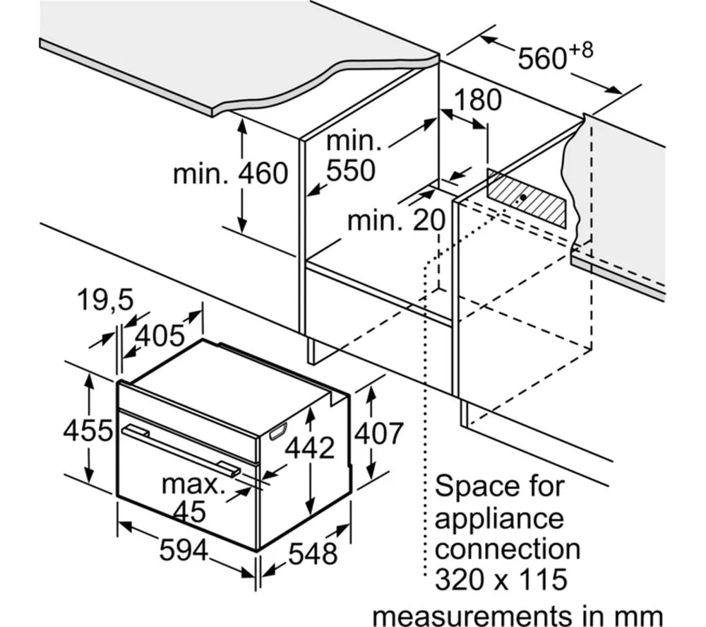 BOSCH CMG7241B1B Built-in Combination Microwave - Black - Image 3