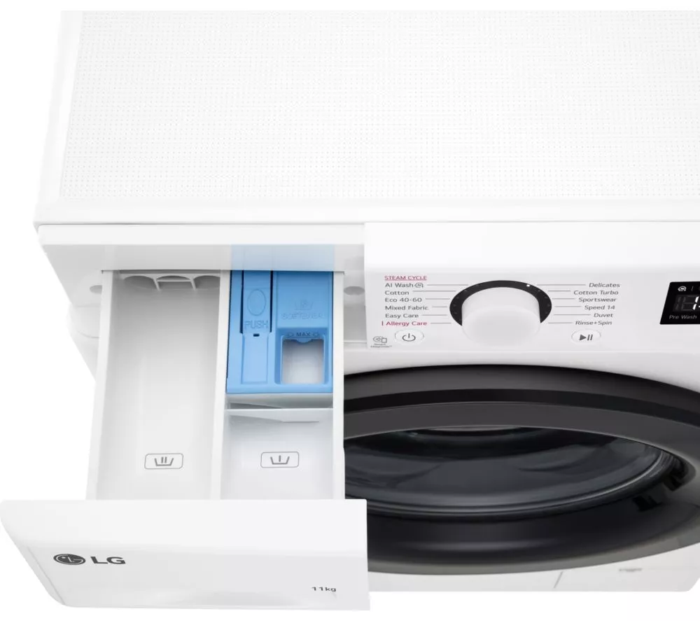LGE TurboWash 360 with AI F4Y511WBLN1 11 kg 1400 Spin Washing Machine - White - Image 25
