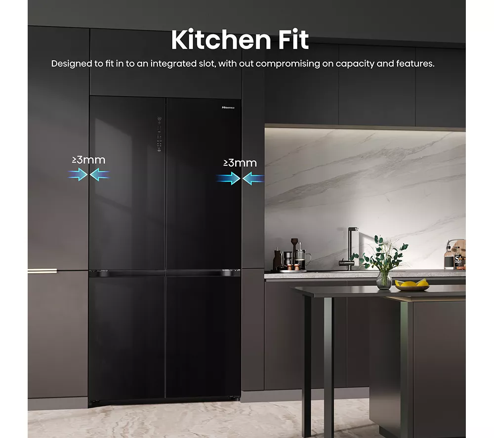 HISENSE RQ768N4GBE Fridge Freezer - Black