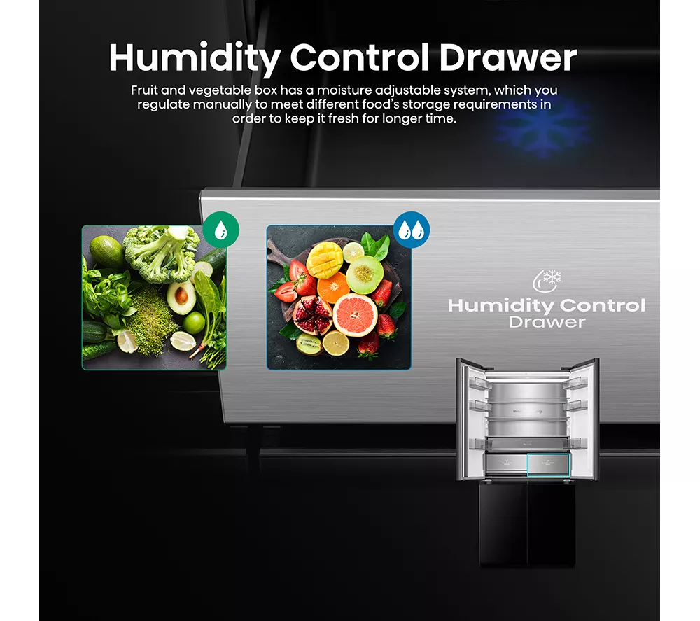 HISENSE RQ768N4GBE Fridge Freezer - Black