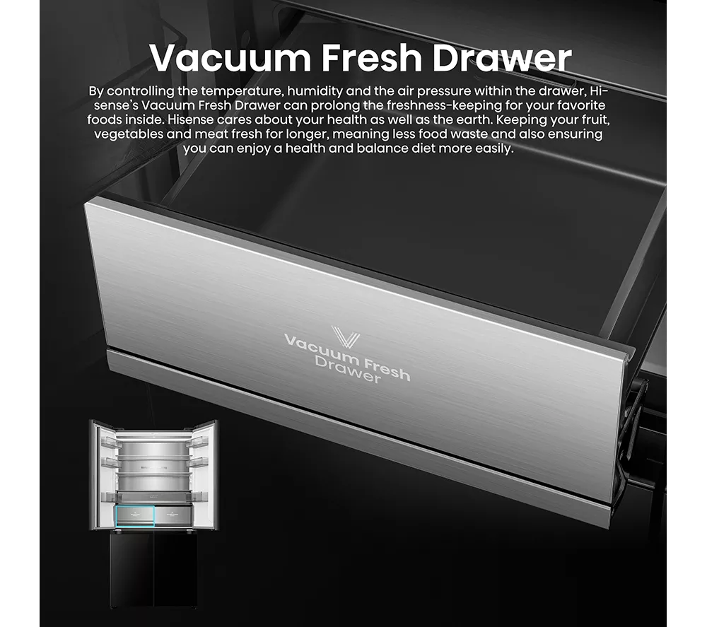 HISENSE RQ768N4GBE Fridge Freezer - Black