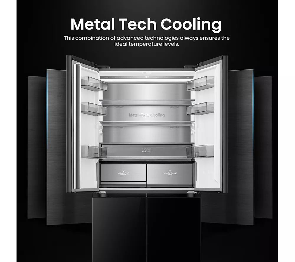 HISENSE RQ768N4GBE Fridge Freezer - Black