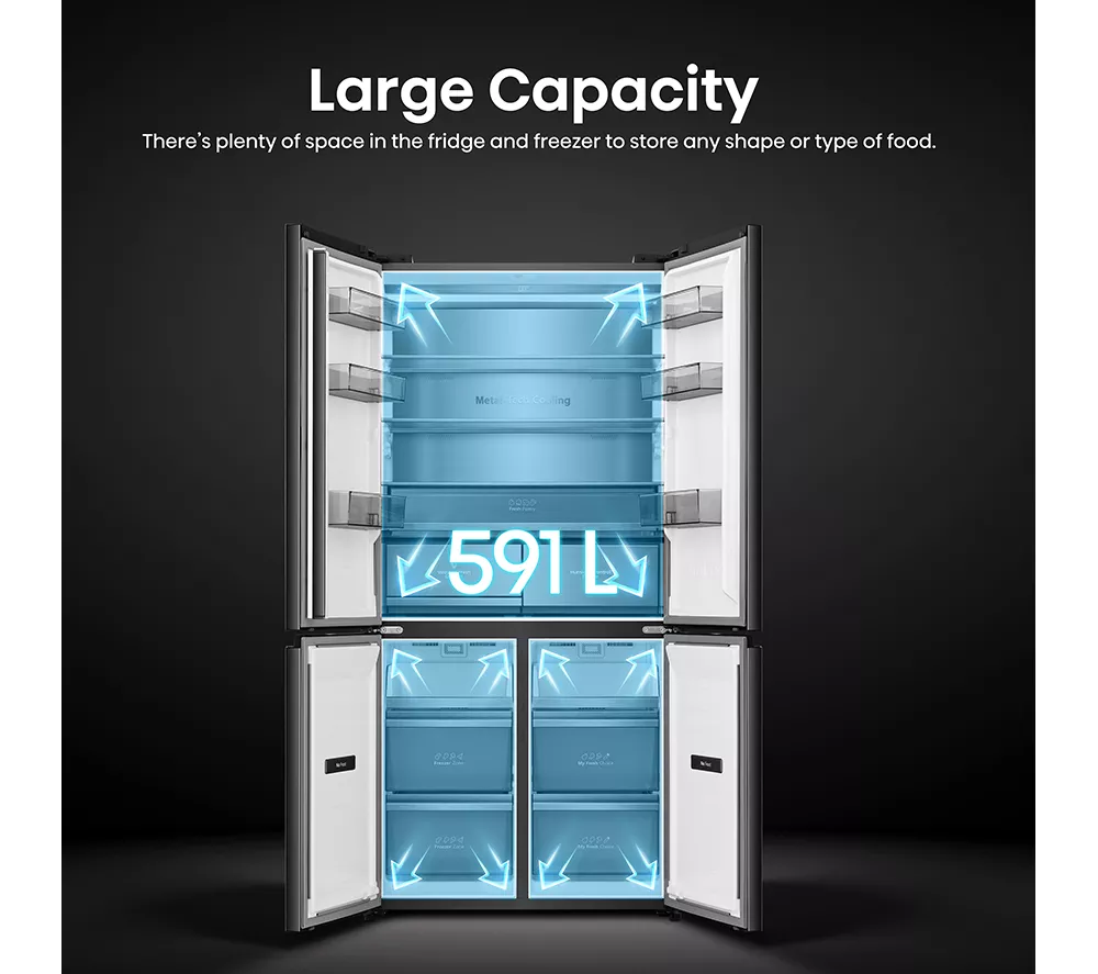 HISENSE RQ768N4GBE Fridge Freezer - Black