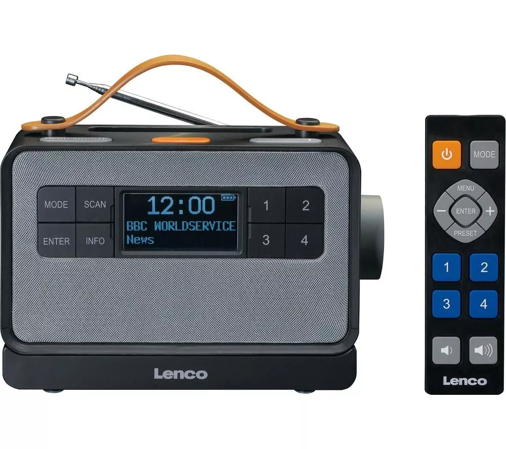 LENCO Senior PDR-065 Portable DAB+ FM Smart Bluetooth Clock Radio - Black