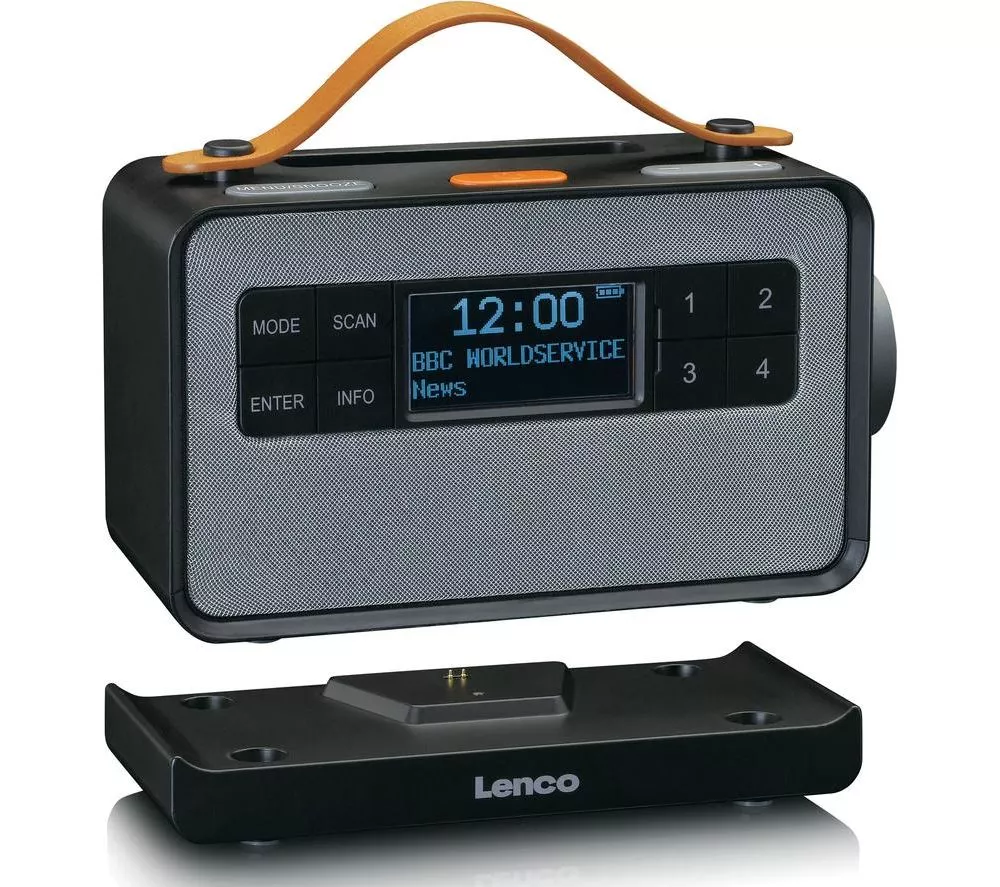 LENCO Senior PDR-065 Portable DAB+ FM Smart Bluetooth Clock Radio - Black - Image 2