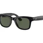 RAY-BAN Meta Wayfarer (Large) Smart Glasses - Shiny Black  G15 Green