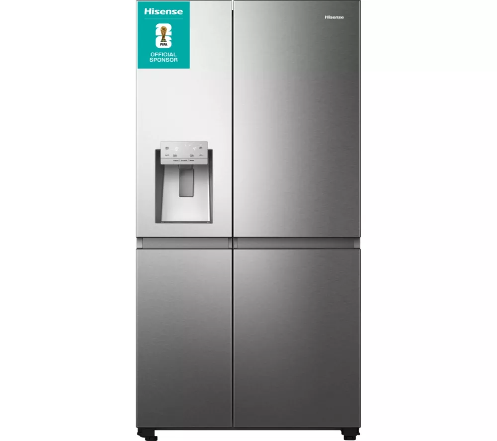 HISENSE PureFlat RS818N4TIC American-Style Smart Fridge Freezer - Stainless Steel