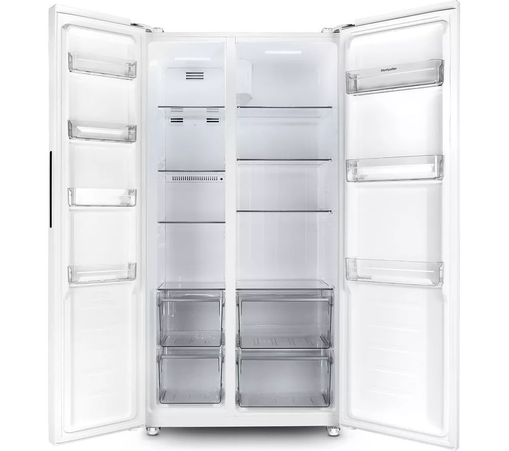 MONTPELLIER MSBS442W American-Style 60 40 Fridge Freezer - White