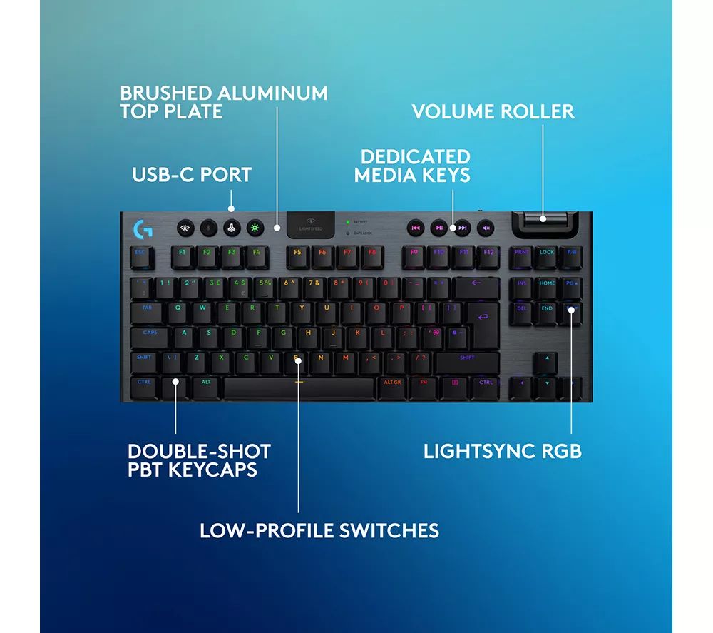 LOGITECH G915 LIGHTSPEED RGB Wireless Mechanical Gaming Keyboard
