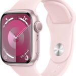 APPLE Watch Series 9 Cellular - 41 mm Pink Aluminium Case with Light Pink Sports Band  M L