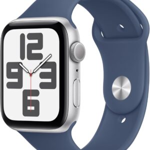 APPLE Watch SE Cellular (2023) - 40 mm Silver Aluminium Case with Storm Blue Sport Band  S M