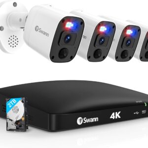 SWANN Enforcer SWDVK-856804MQB 8-channel 4K Ultra HD DVR Security System - 2 TB  4 Cameras