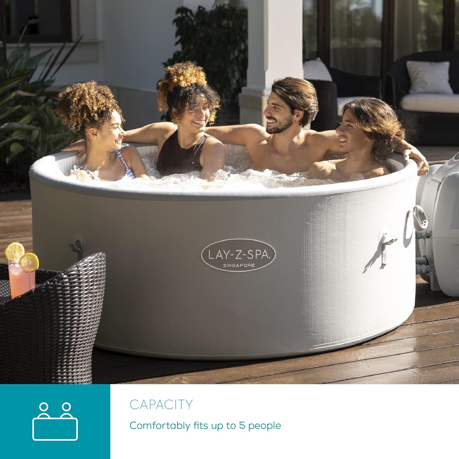 LAY-Z-SPA Napa AirJet Smart Inflatable Hot Tub